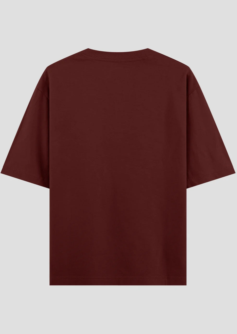 "PANDA EDITION" OVERSIZED MAROON T-SHIRT