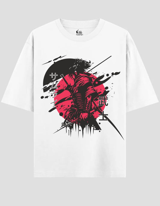 "SAMURAI" OVERSIZED WHITE T-SHIRT