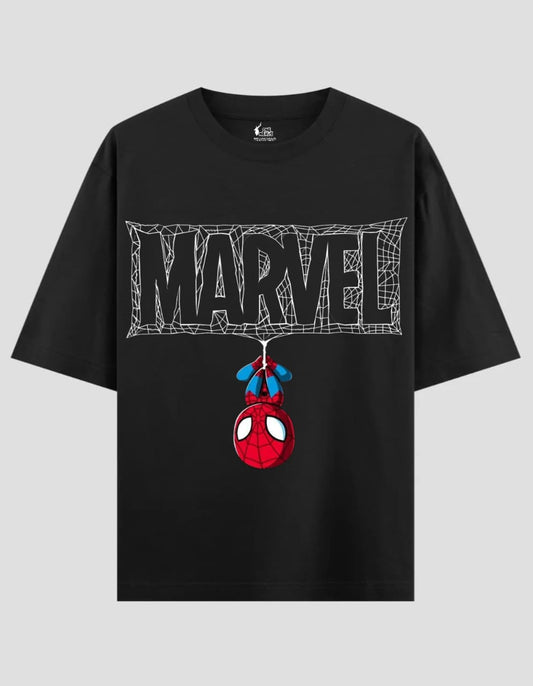 "MARVEL SPIDER-MAN EDITION" OVERSIZED BLACK T-SHIRT