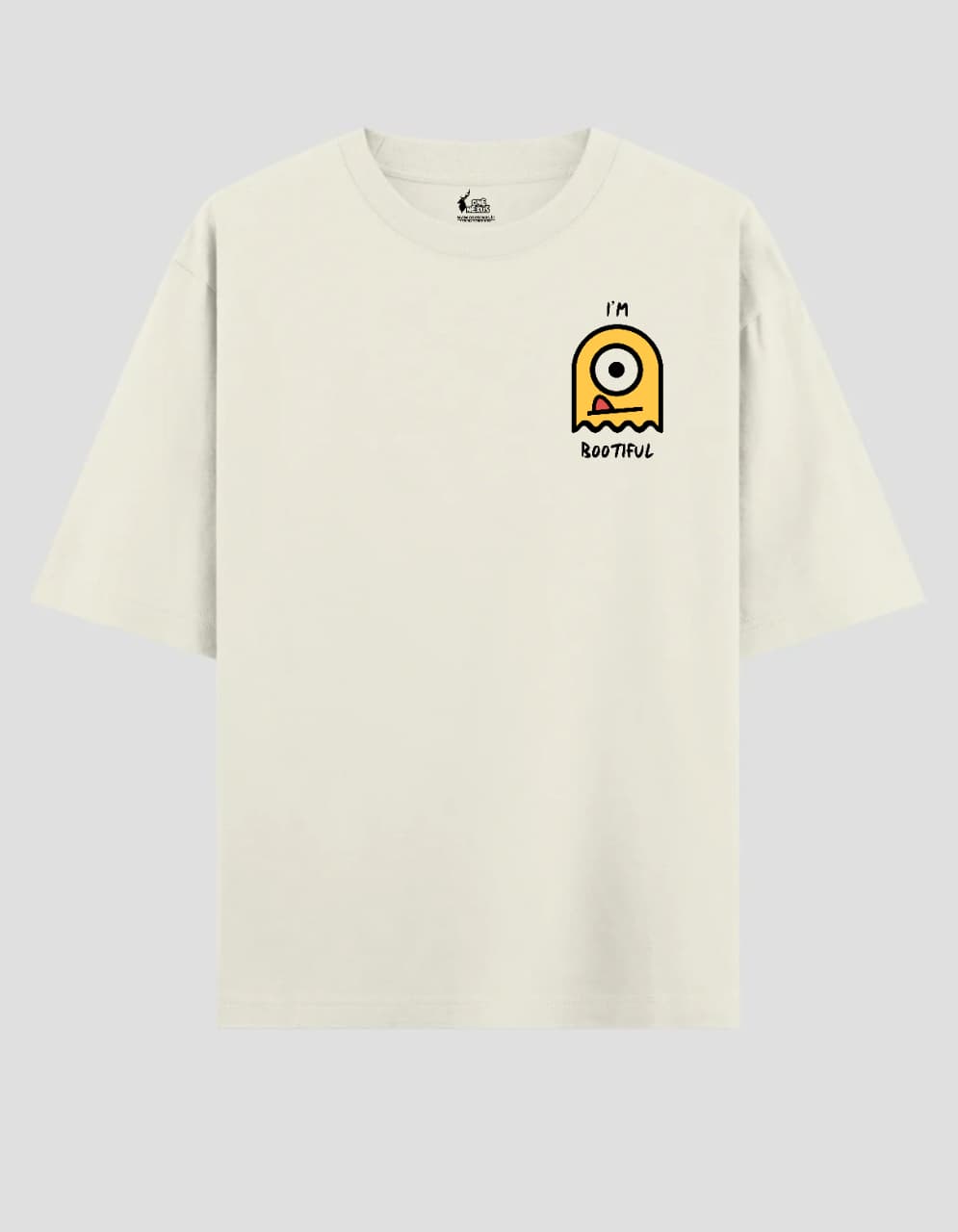 "I'M BOOTIFUL" OVERSIZED OFF WHITE T-SHIRT
