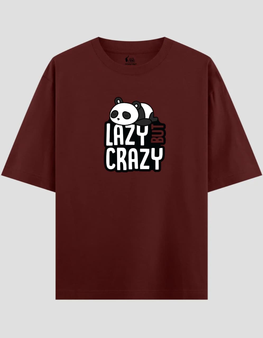 "PANDA EDITION" OVERSIZED MAROON T-SHIRT