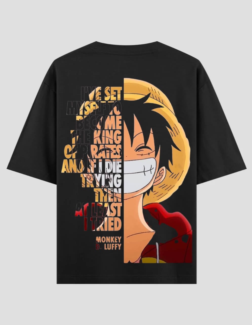 "THE PIRATE KING" OVERSIZED BLACK T-SHIRT