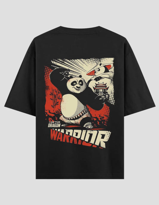 "PANDA EDITION" OVERSIZED BLACK T-SHIRT