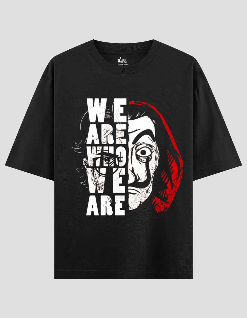 "MONEY HEIST EDITION" OVERSIZED BLACK T-SHIRT