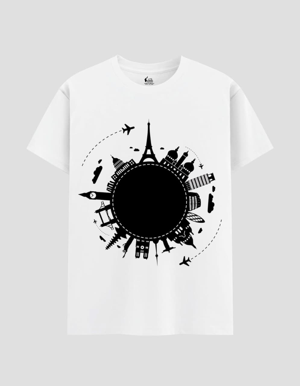 "WORLD" REGULAR WHITE T-SHIRT