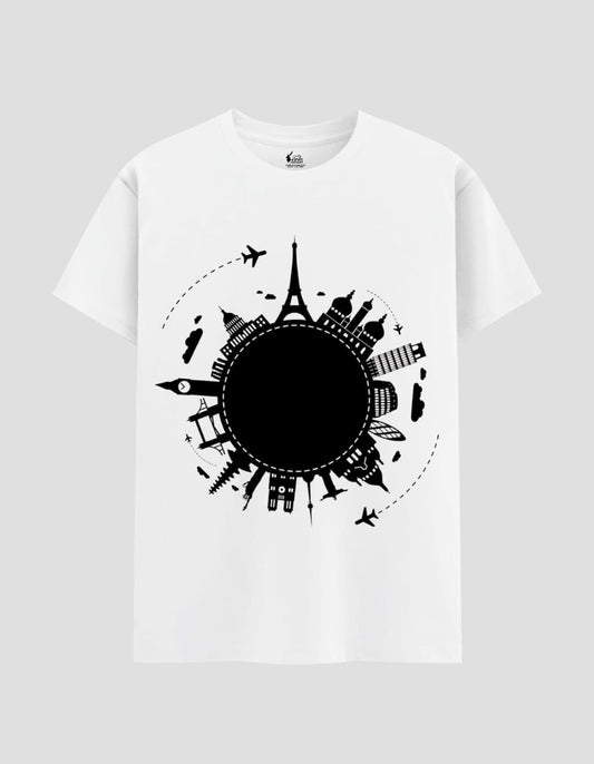 "WORLD" REGULAR WHITE T-SHIRT