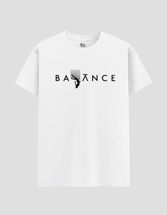 "BALANCE" REGULAR WHITE T-SHIRT