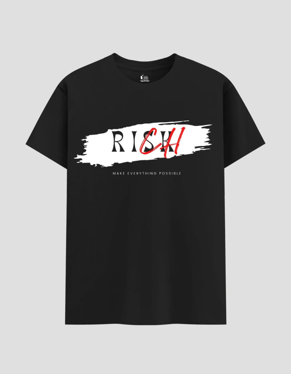 "RISK RICH" REGULAR BLACK T-SHIRT