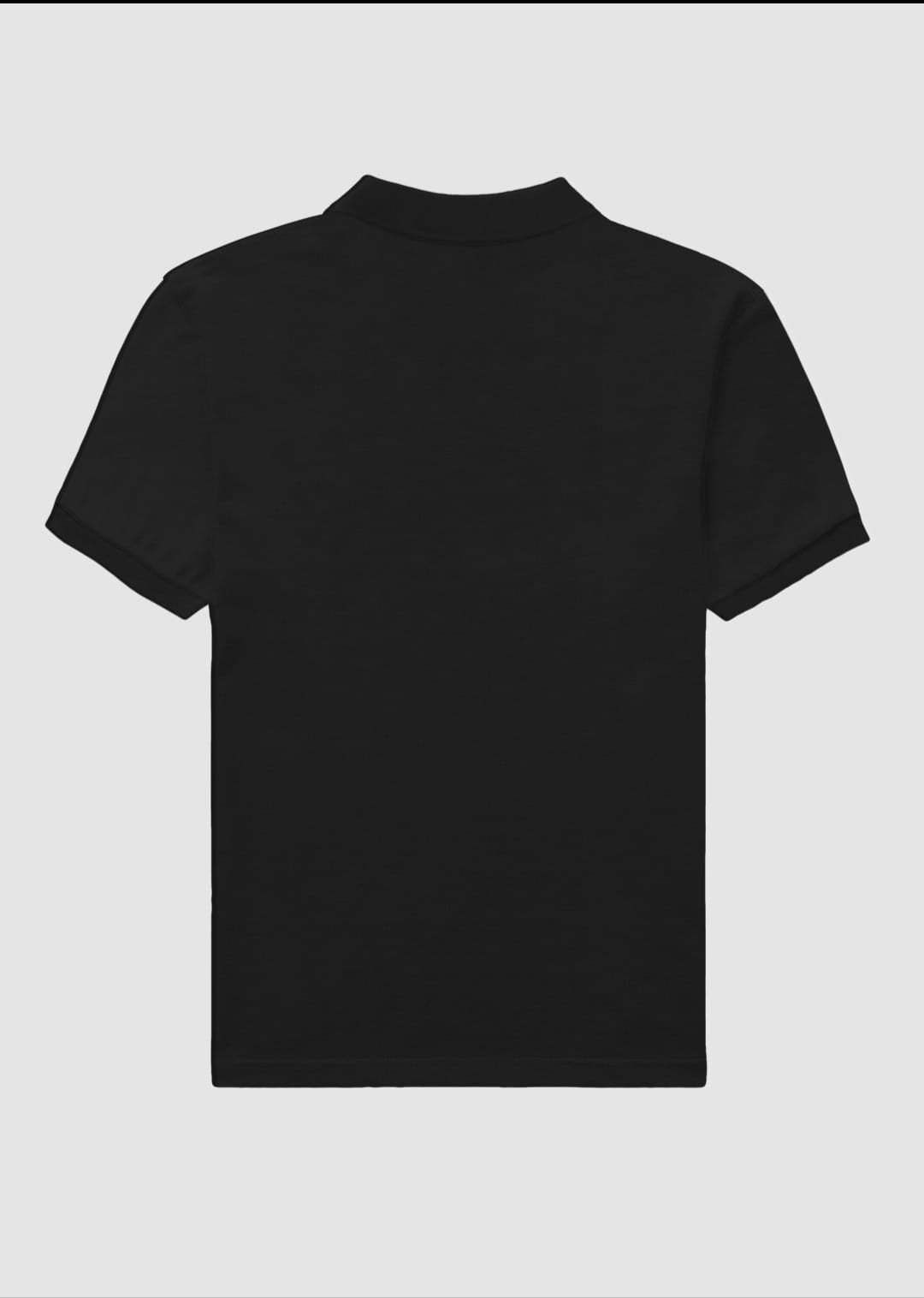 "INTO THE WILDERNESS" POLO BLACK T-SHIRT