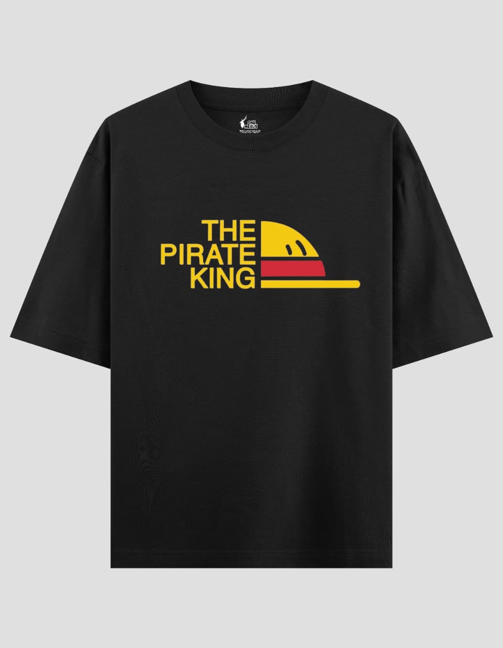 "THE PIRATE KING" OVERSIZED BLACK T-SHIRT