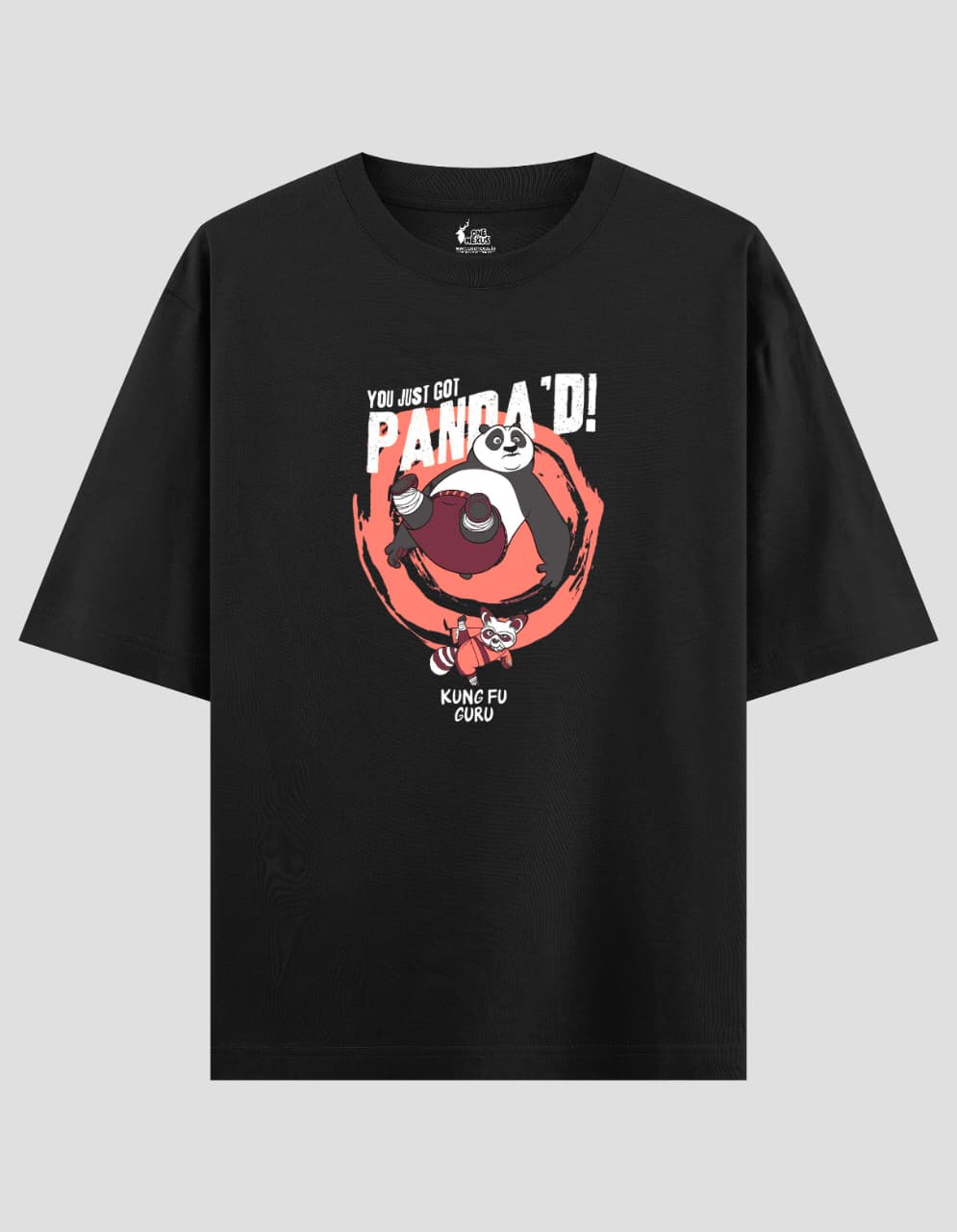"PANDA EDITION" OVERSIZED BLACK T-SHIRT
