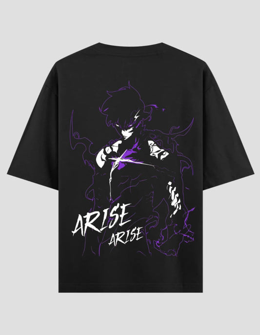 "ARISE" OVERSIZED BLACK T-SHIRT