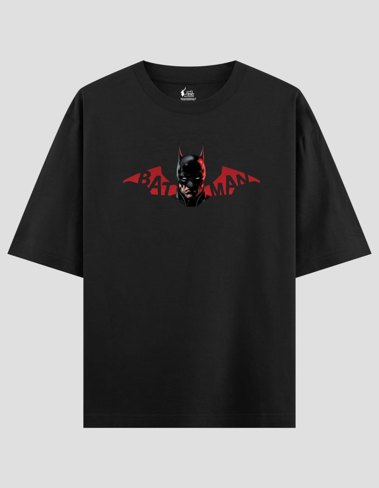 "BATMAN EDITION" OVERSIZED BLACK T-SHIRT